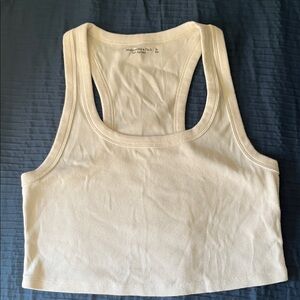 Abercrombie & Fitch Soft Ribbed Cream Tank